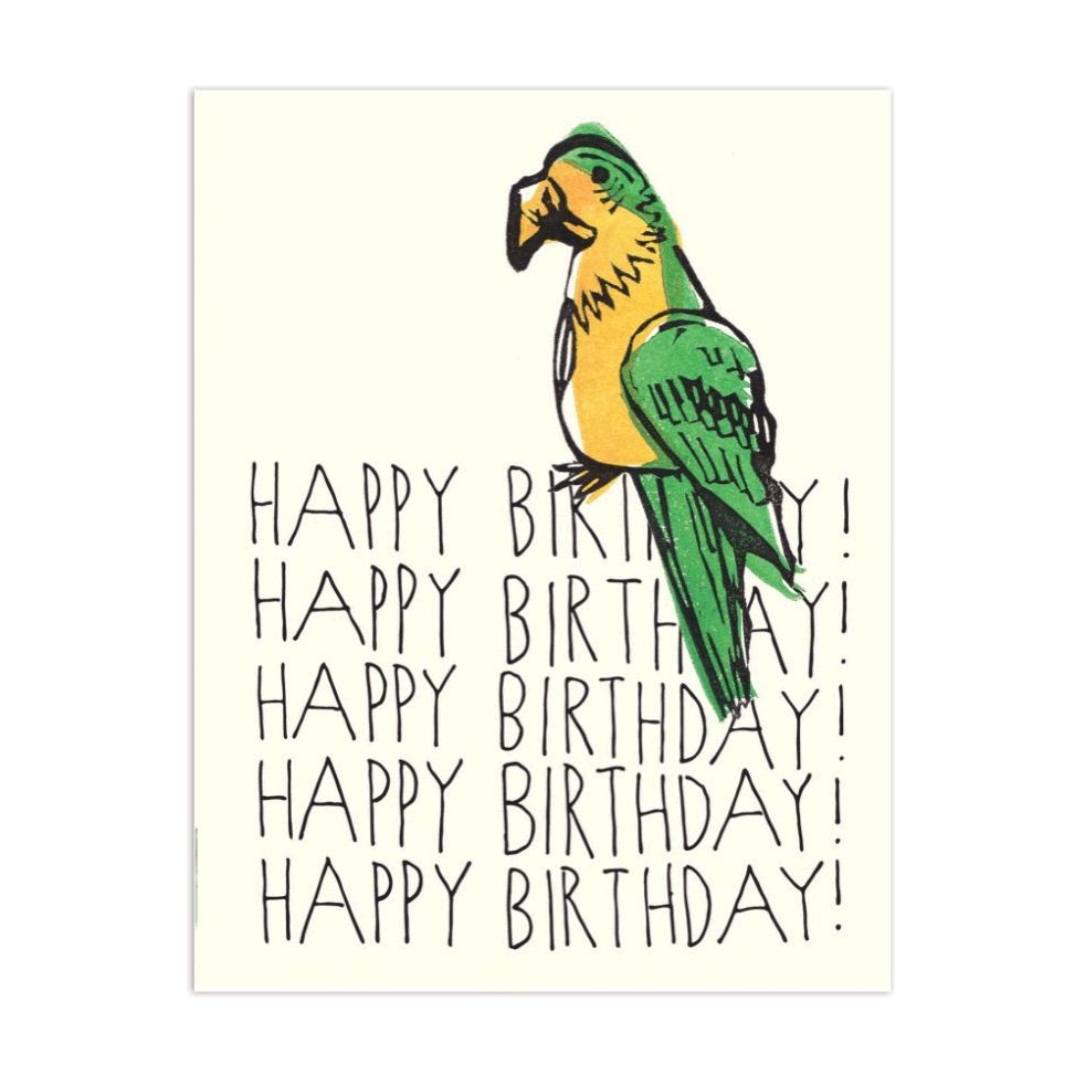 CARD - PARROT BIRTHDAY