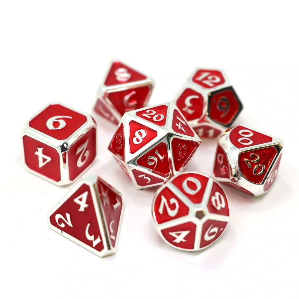 dh DICE SET 7 METAL MYTHICA RUBY PLATINUM