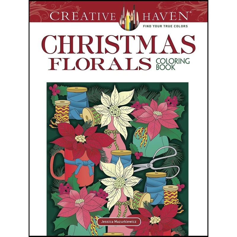 COLORING BOOK CHRISTMAS FLORALS
