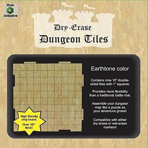 DRY ERASE DUNGEON TILES: 10&quot; EARTHTONE PACK