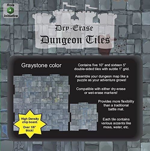 DRY ERASE DUNGEON TILES: GRAYSTONE COMBO PACK