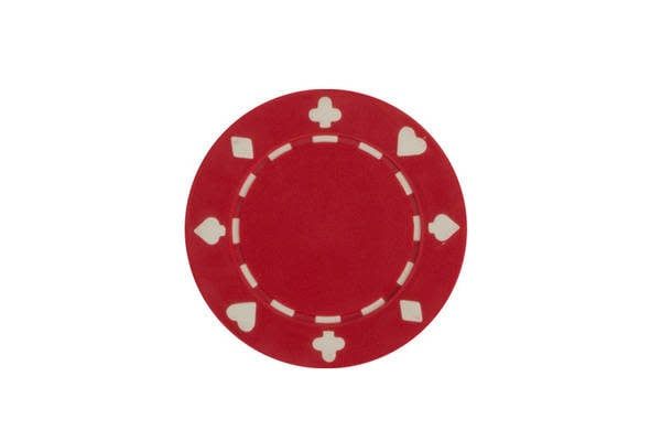 POKER CHIP 11G SUITED RED (25 ct)