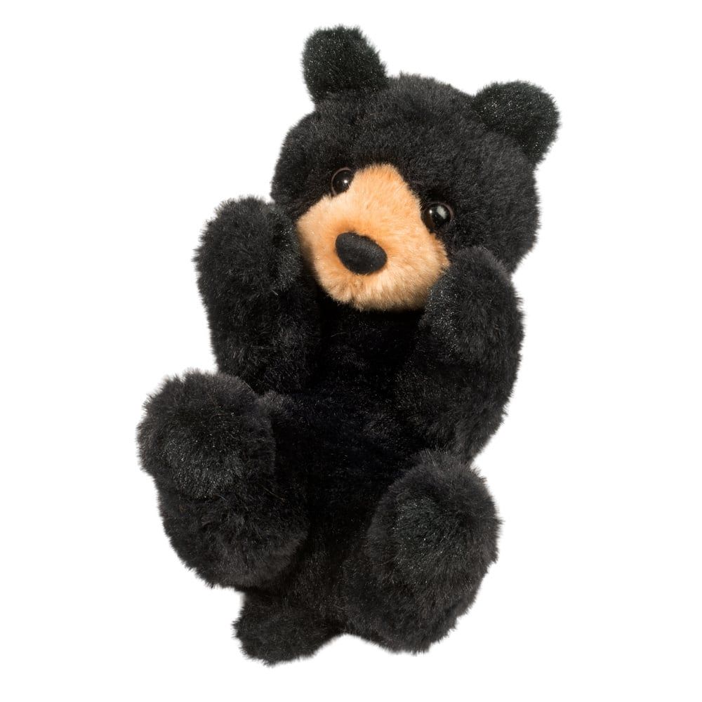 PLUSH BEAR BLACK LIL&#39; HANDFUL 6&quot;