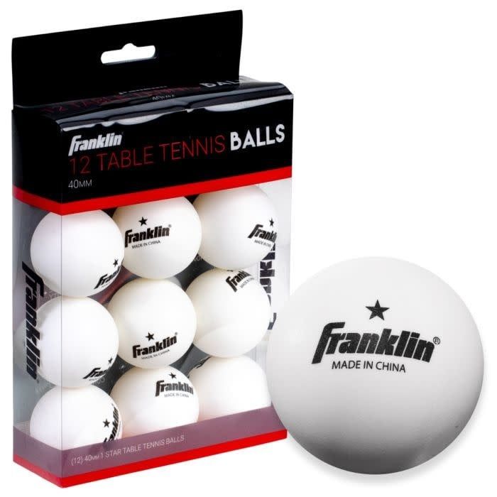 TABLE TENNIS PING PONG BALLS 1 STAR WHITE 40mm 6 PACK