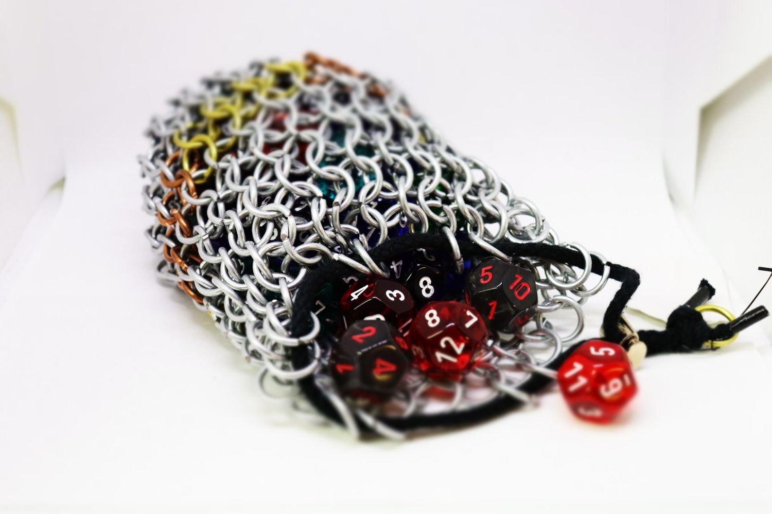 DICE BAG: CHAIN MAIL (Assorted Steel/Brass/Copper)