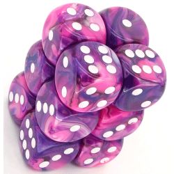 DICE SET D6 16mm FESTIVE VIOLET w/ WHITE