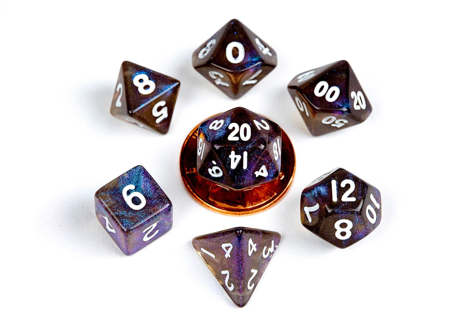 fr DICE SET 7 MINI STARDUST GALAXY