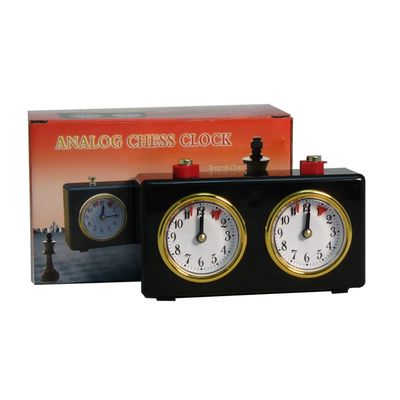 CHESS CLOCK ANALOG WIND-UP BLACK