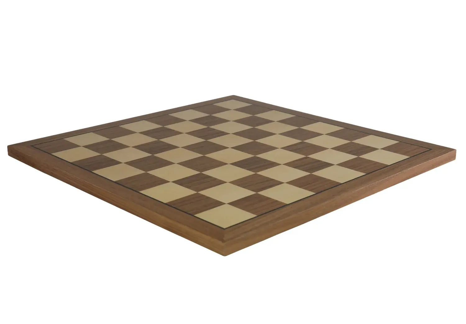 CHESS BOARD 14&quot; WALNUT &amp; MAPLE w/ 1.5&quot; SQ