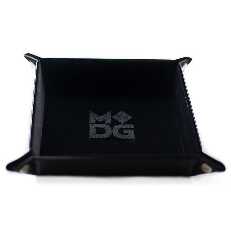 DICE TRAY SQUARE FOLDING VELVET BLACK