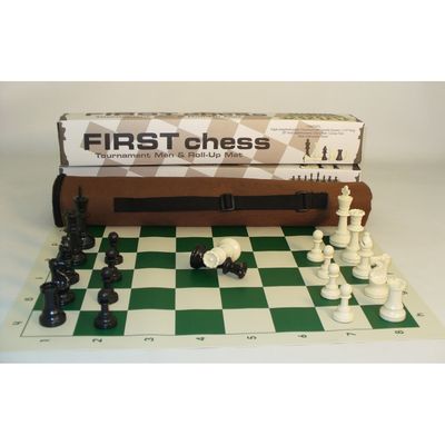 FIRST CHESS TOURNAMENT SET - 3.75&quot; PLASTIC 3W/2Q