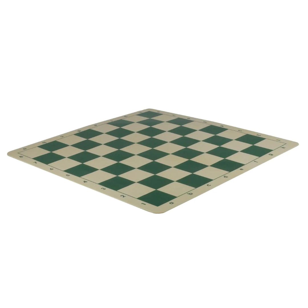 CHESS BOARD 19.75&quot; GREEN/IVORY SILICONE w/ 2.25&quot; SQ