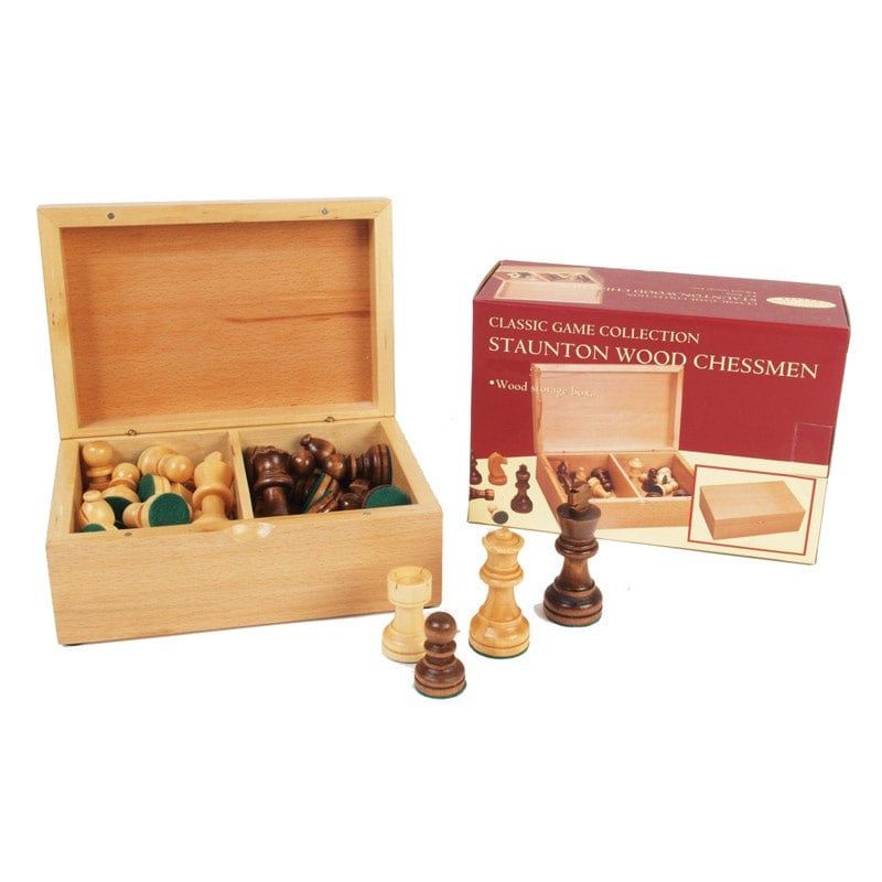 CHESSMEN 4&quot; STAUNTON w/ WOOD STORAGE BOX