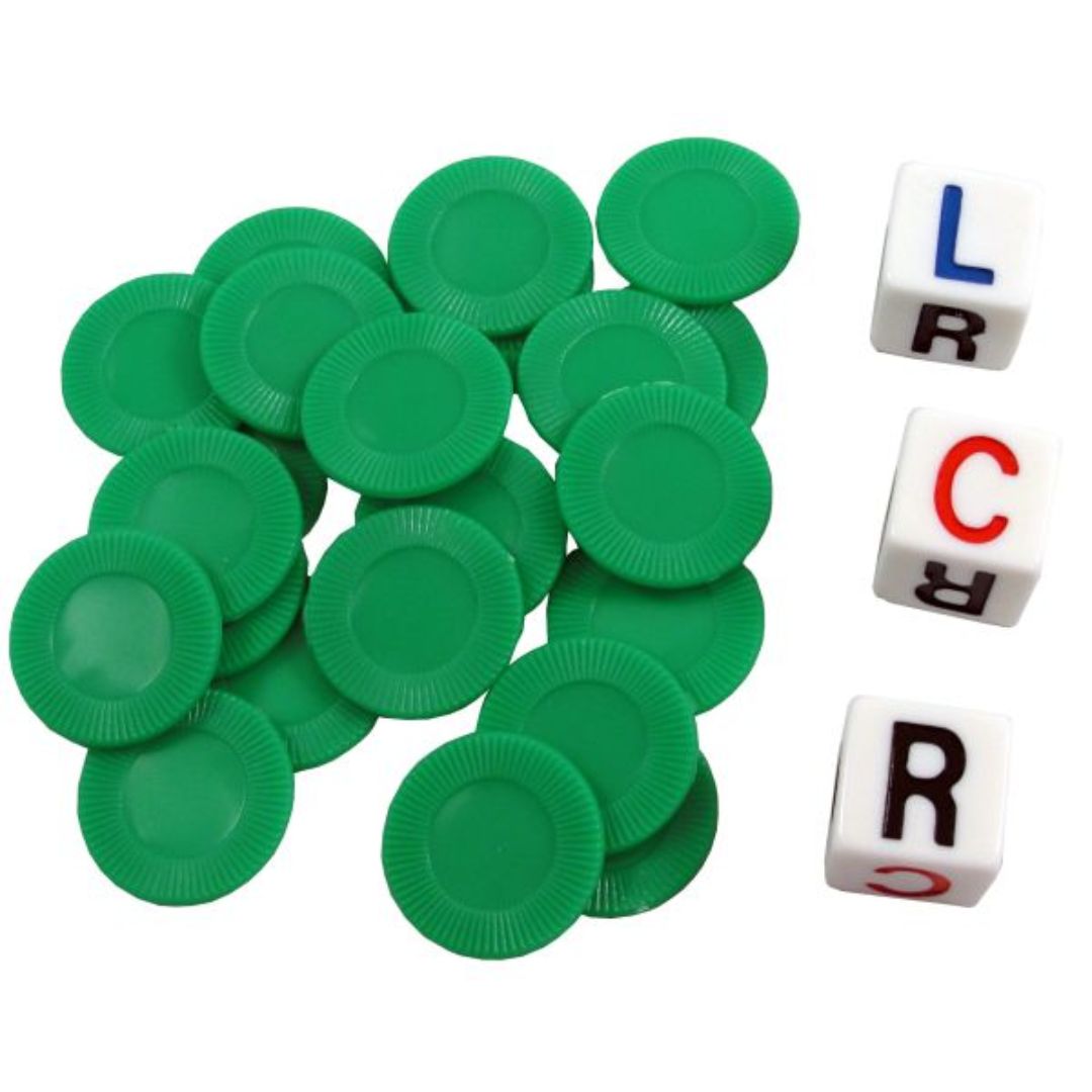 L-C-R DICE GAME - GREEN TUBE