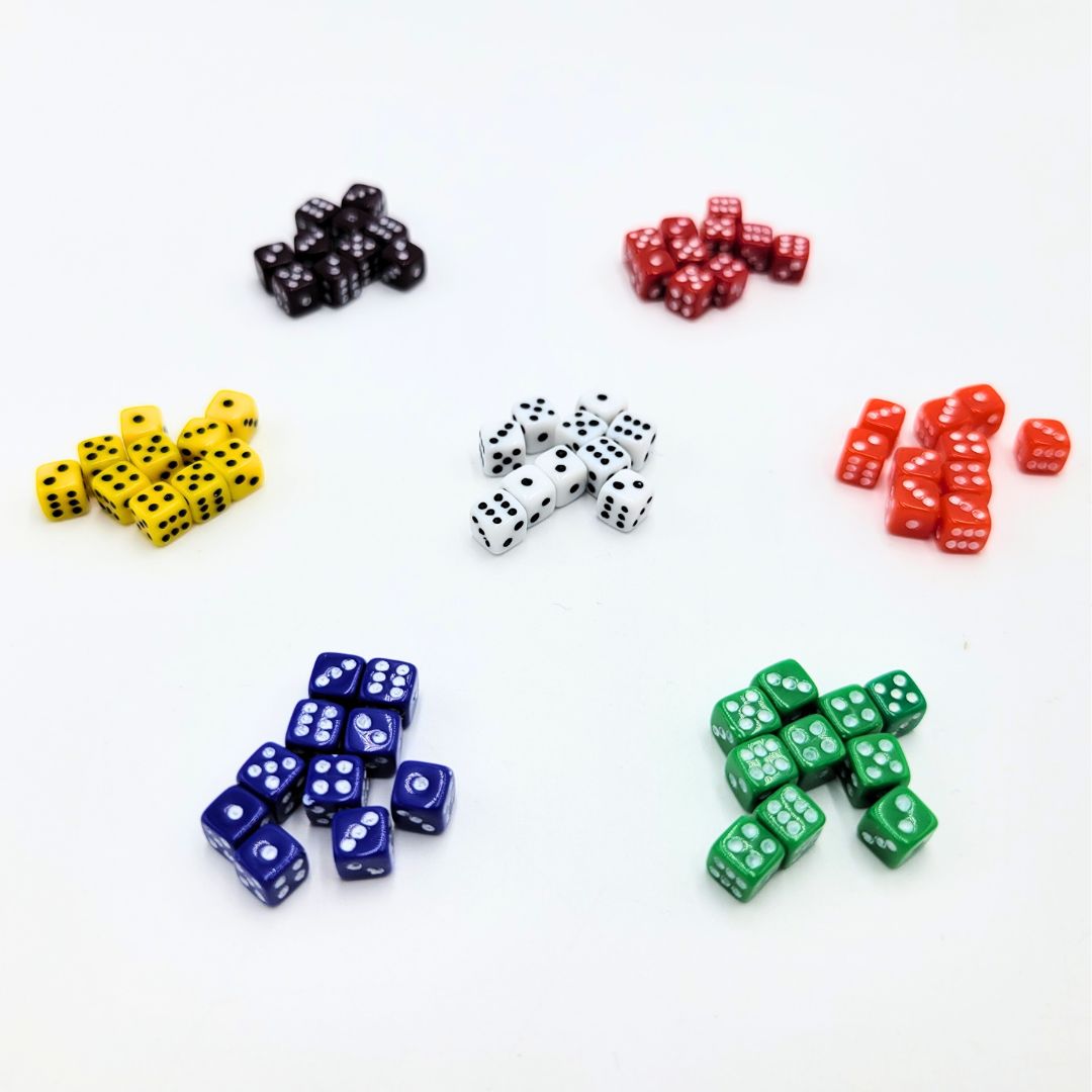 DICE D6 5mm OPAQUE (10)