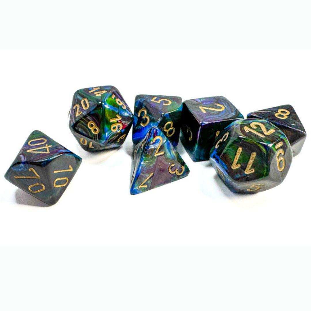 chx DICE SET 7 LUSTROUS SHADOW