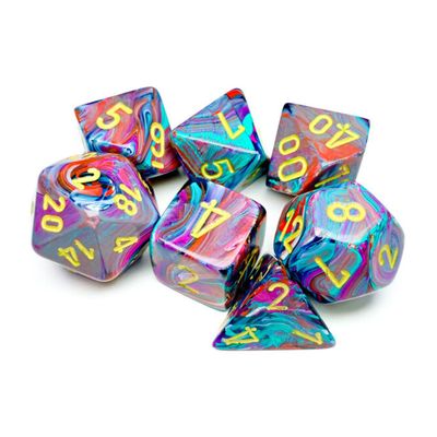 chx DICE SET 7 FESTIVE MOSAIC