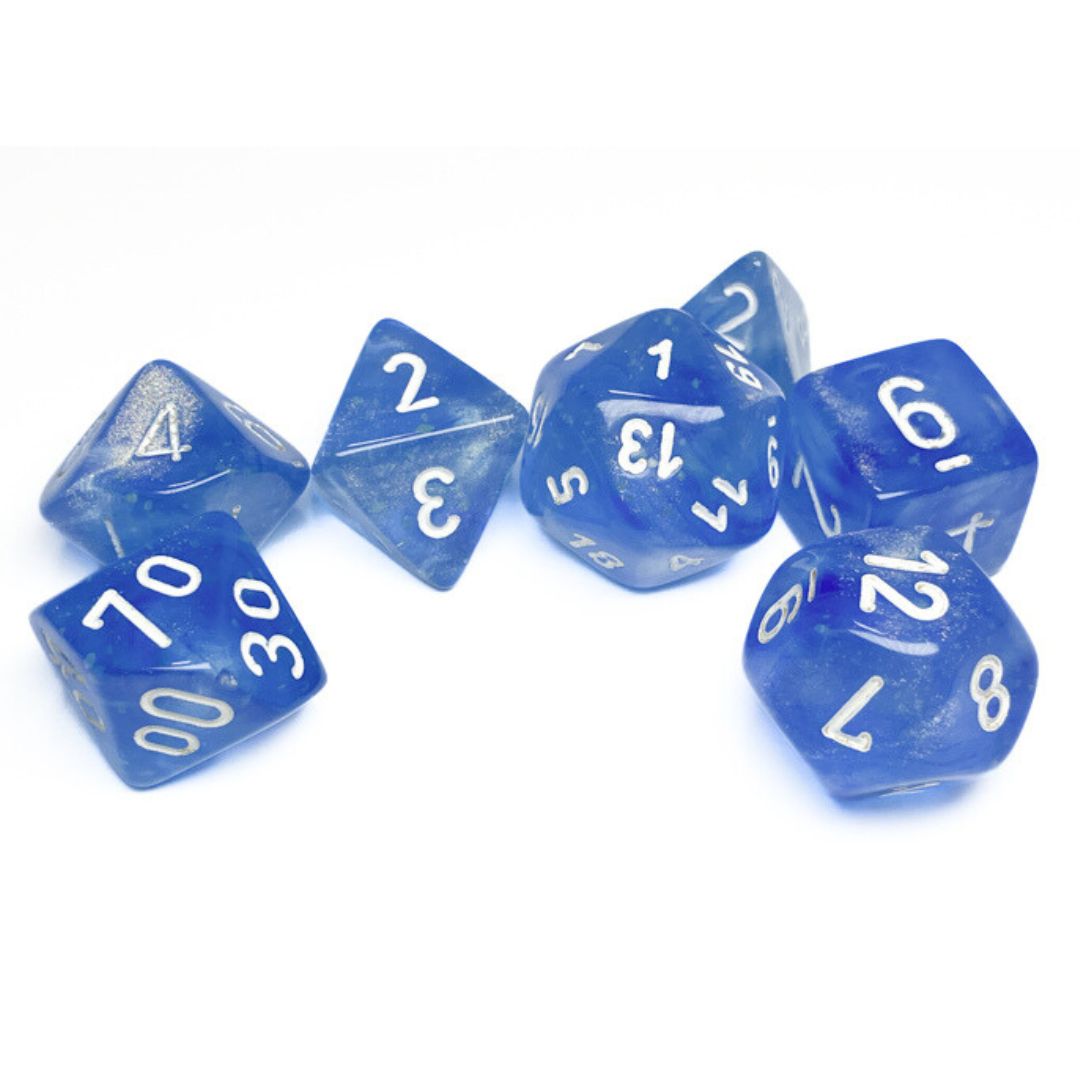 chx DICE SET 7 BOREALIS SKY BLUE LUMINARY
