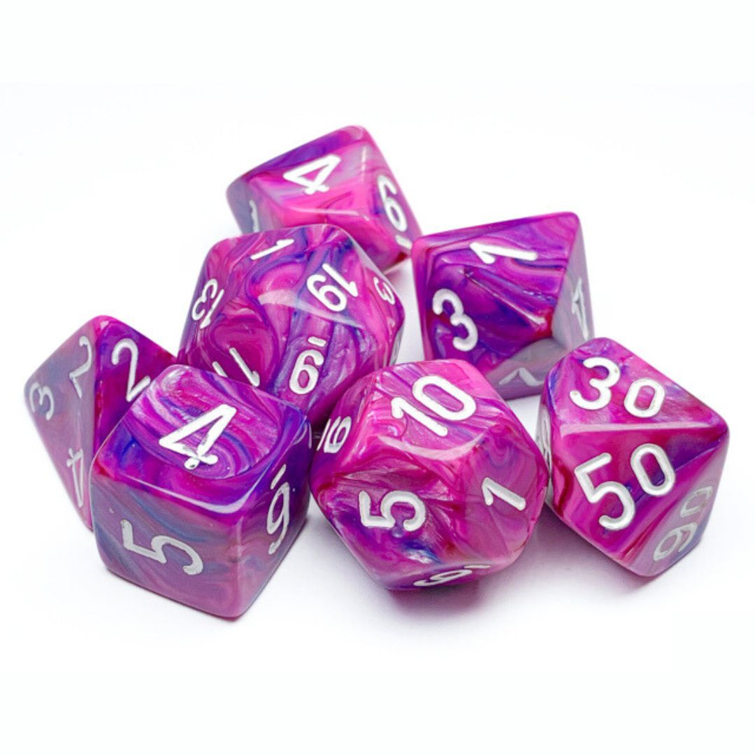 chx DICE SET 7 FESTIVE VIOLET