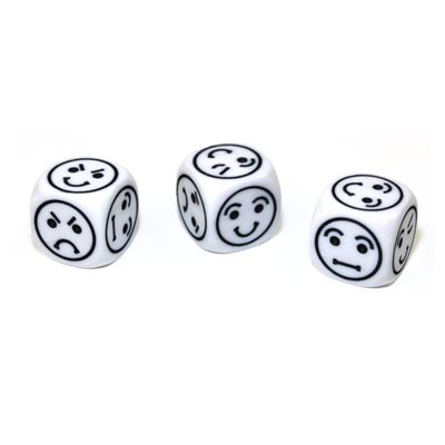 CUSTOM D6 18mm SMILEY FACES (EMOTICONS)