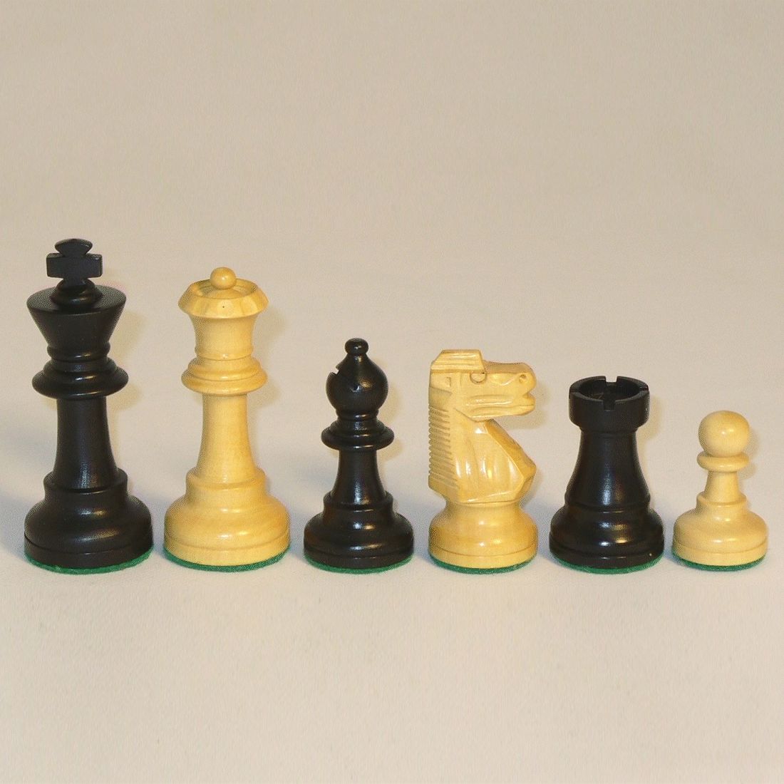 CHESSMEN 3&quot; FRENCH BLACK/NATURAL BOXWOOD