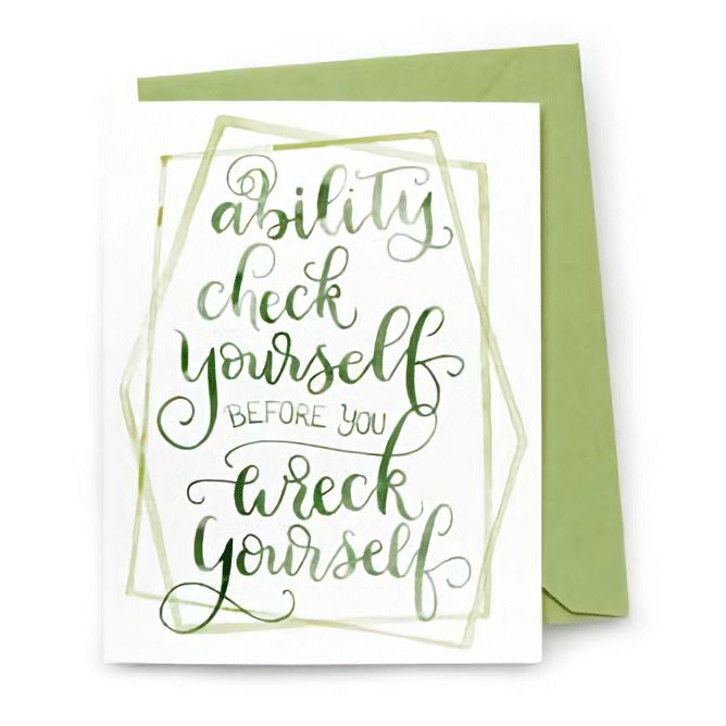 CARD - ABILITY CHECK YOURSELF