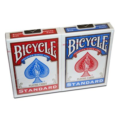 BICYCLE - POKER DOUBLE BLUE/RED
