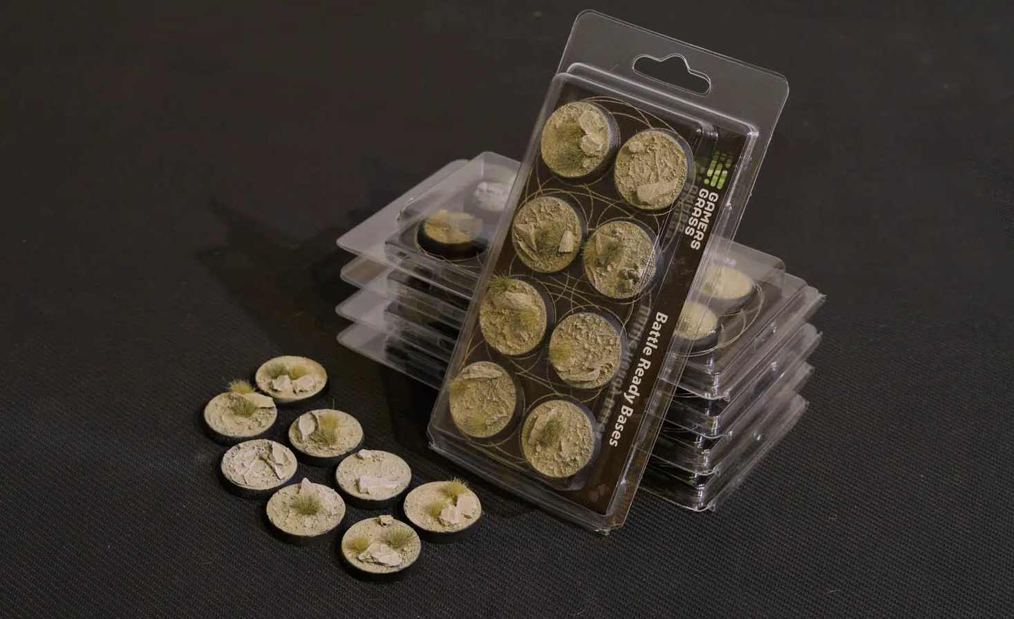 SCENIC BASES: ARID - ROUND 32mm (8)