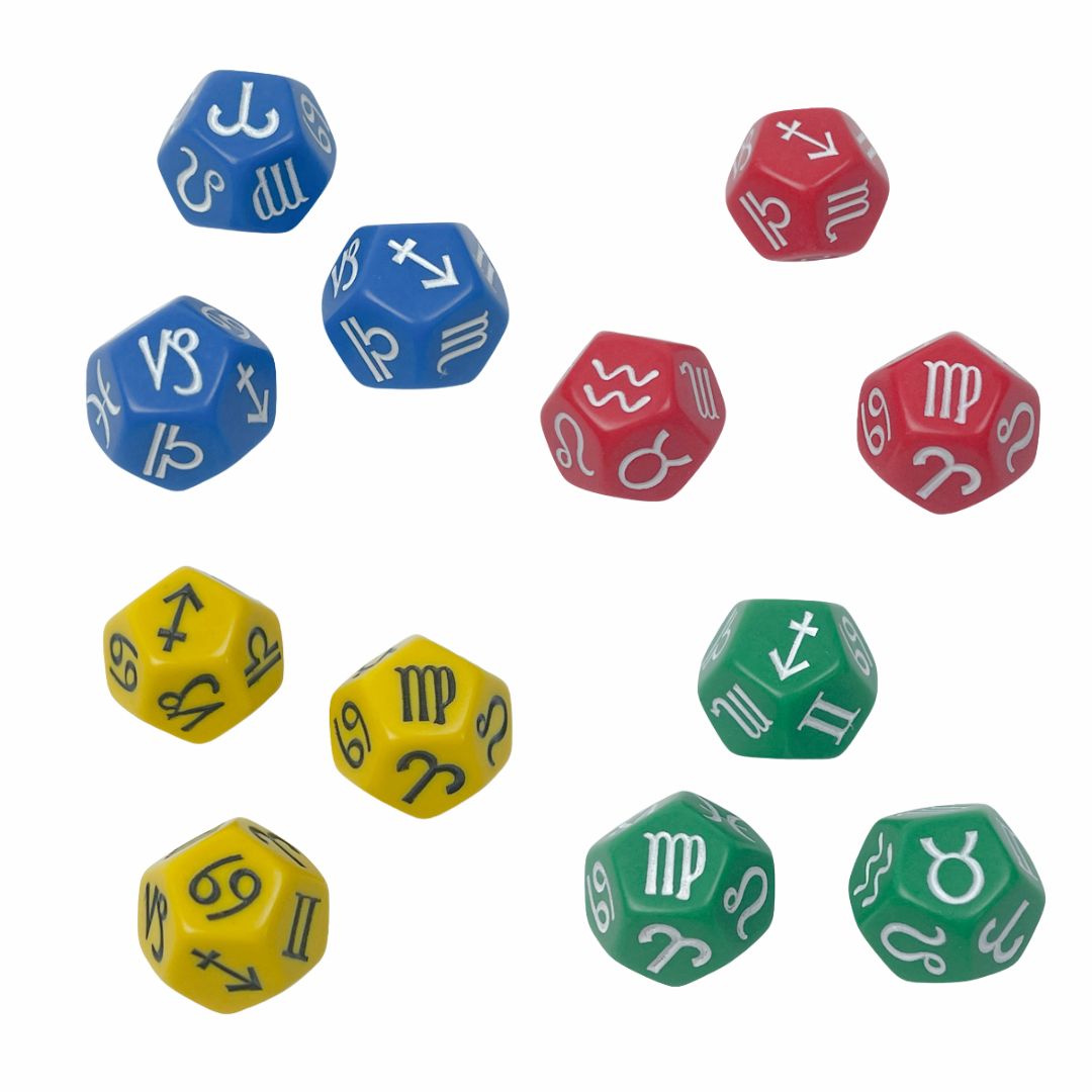 CUSTOM D12 ZODIAC (Assorted Colors)