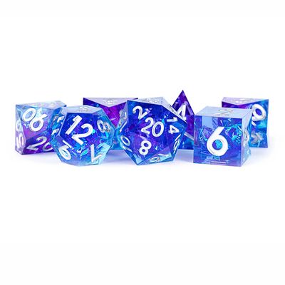 fr DICE SET 7 SHARP EDGE OCEANIC FLARE