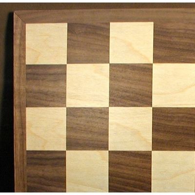 CHESS BOARD 17&quot; WALNUT &amp; MAPLE VENEER w/ 1.75&quot; SQ