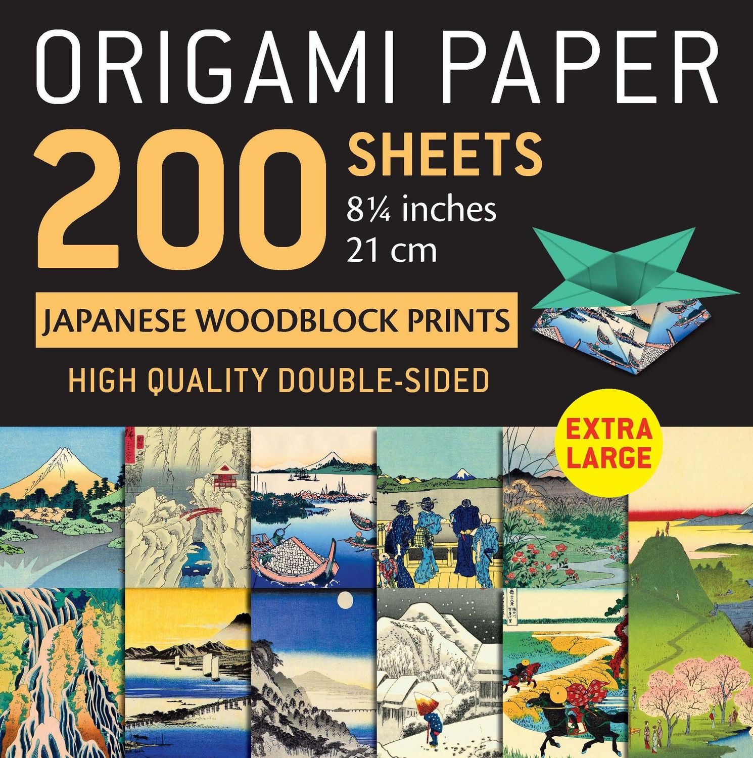 ORIGAMI PAPER WOODBLOCK 8.25&quot; (200)