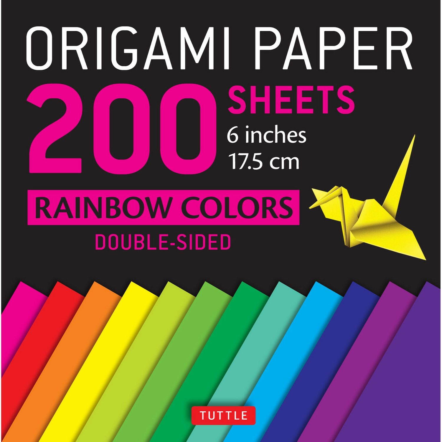 ORIGAMI PAPER RAINBOW COLORS 6&quot; (200)