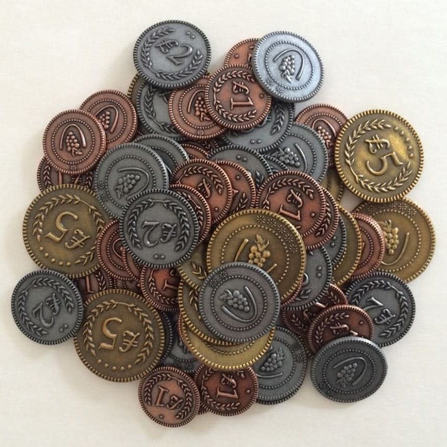 72 METAL LIRA COINS (VITICULTURE)