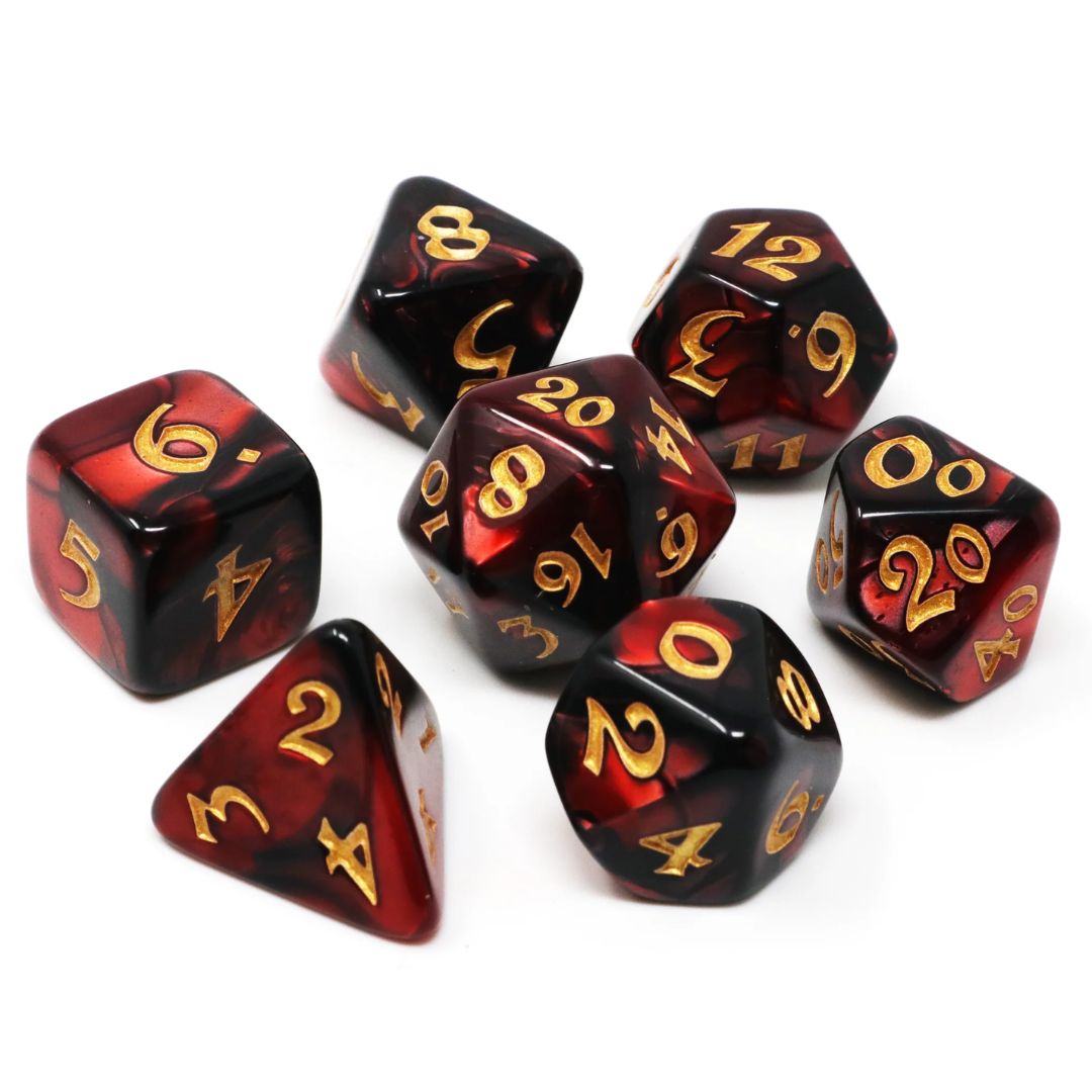 dh DICE SET 7 ELESSIA KYBR INQUISITOR w/ GOLD
