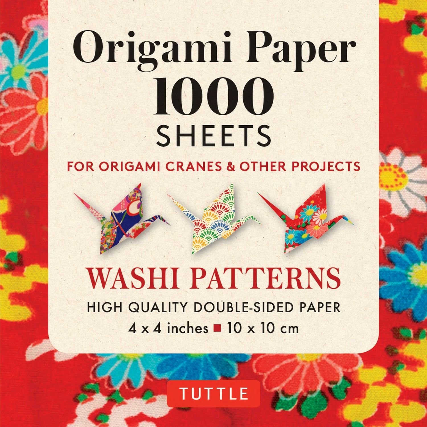 ORIGAMI PAPER WASHI PATTERNS 4&quot; (1000)