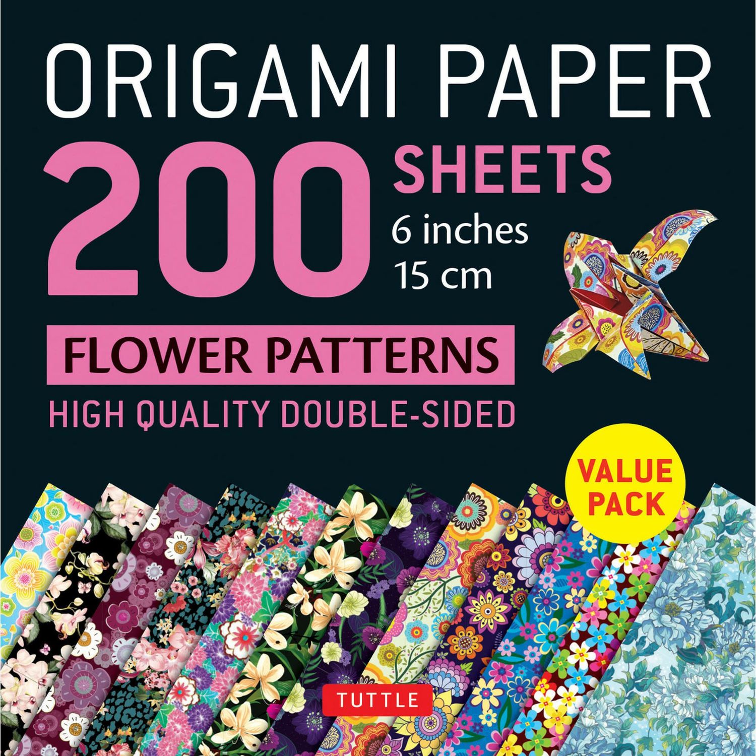 ORIGAMI PAPER FLOWER PATTERNS 6&quot; (200)