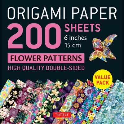 ORIGAMI PAPER FLOWER PATTERNS 6&quot; (200)