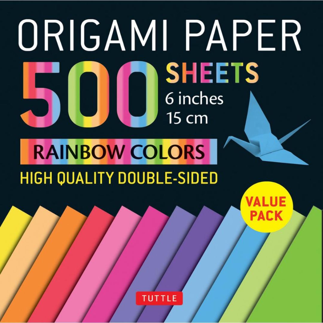 ORIGAMI PAPER RAINBOW COLORS 6&quot; (500)