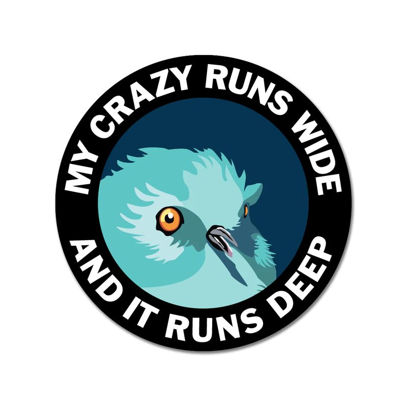 STICKER - MY CRAZY RUNS WIDE