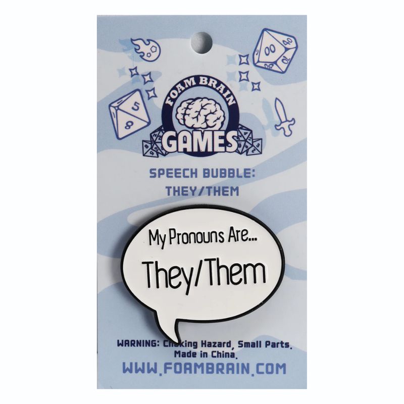 PIN: SPEECH BUBBLE THEY/THEM PRONOUNS