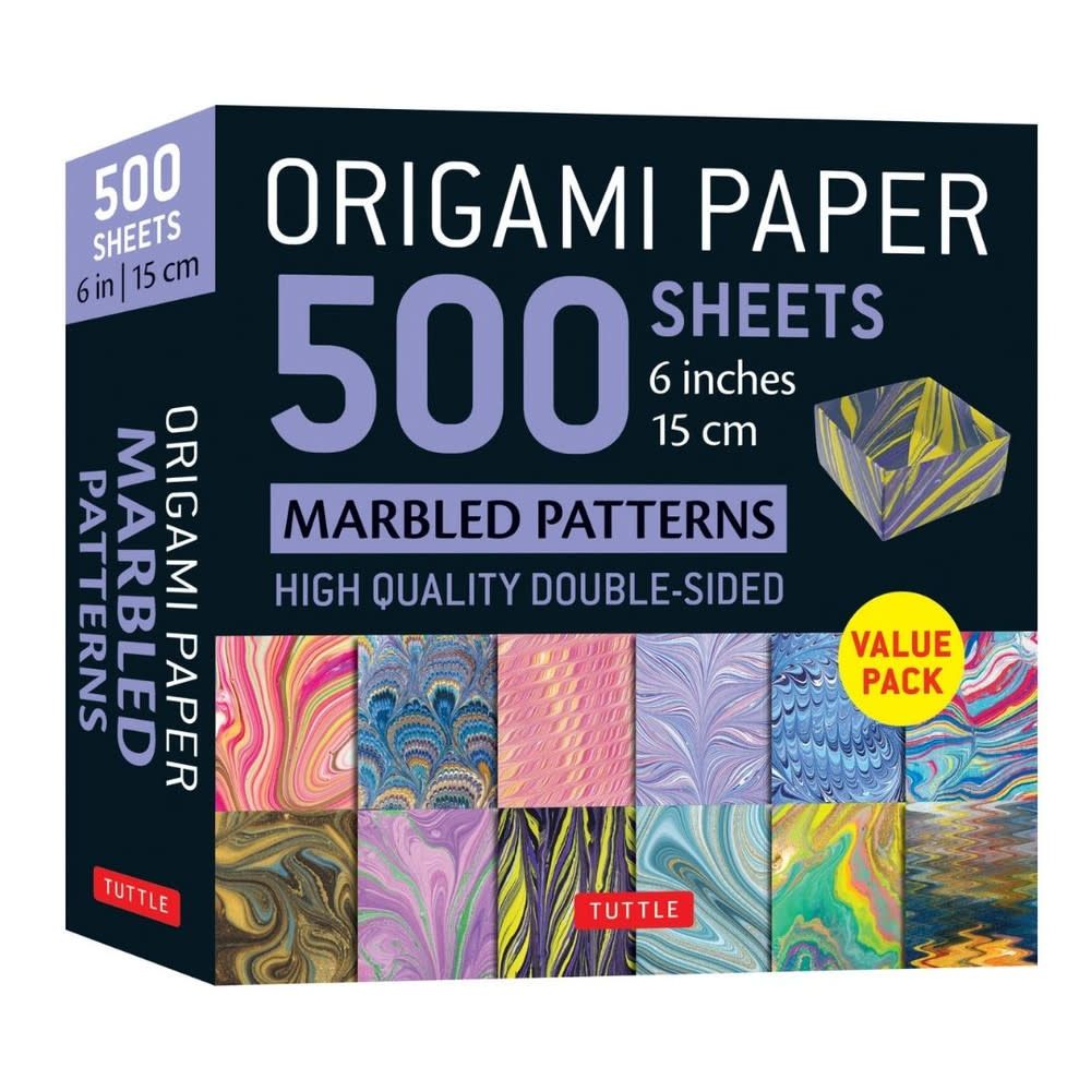 ORIGAMI PAPER MARBLED 6&quot; (500)
