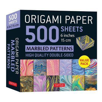 ORIGAMI PAPER MARBLED 6&quot; (500)