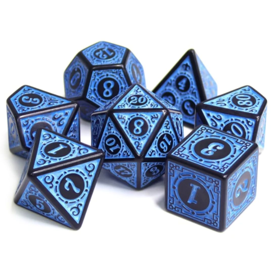 fb DICE SET 7 MAGIC FLAME BLUE