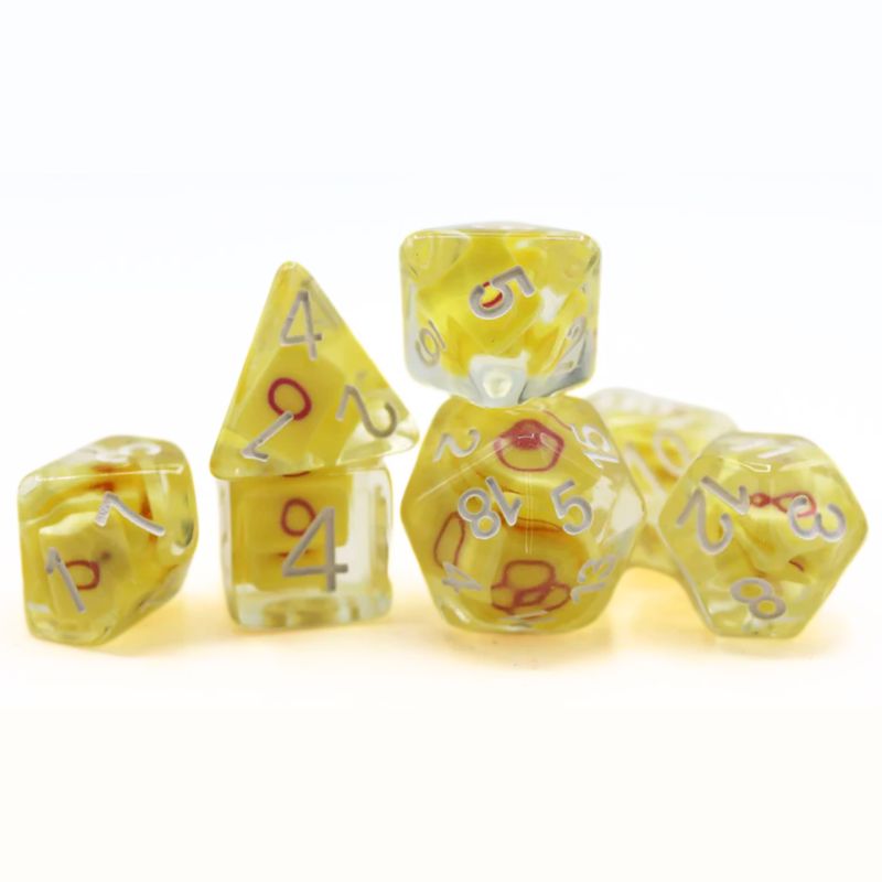 fb DICE SET 7 RESIN DICE FOR ALL INTERSEX FLAG