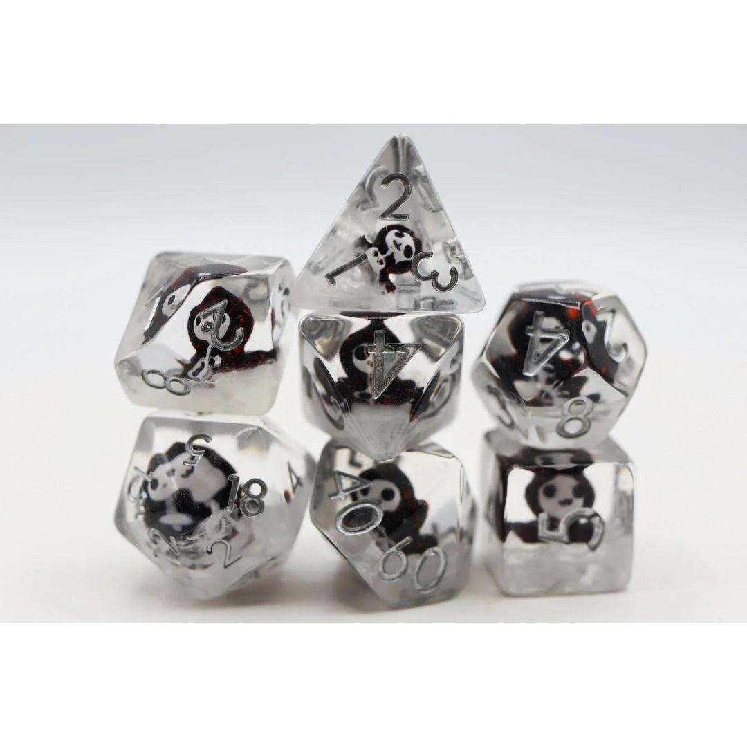 fb DICE SET 7 RESIN GRIM REAPER