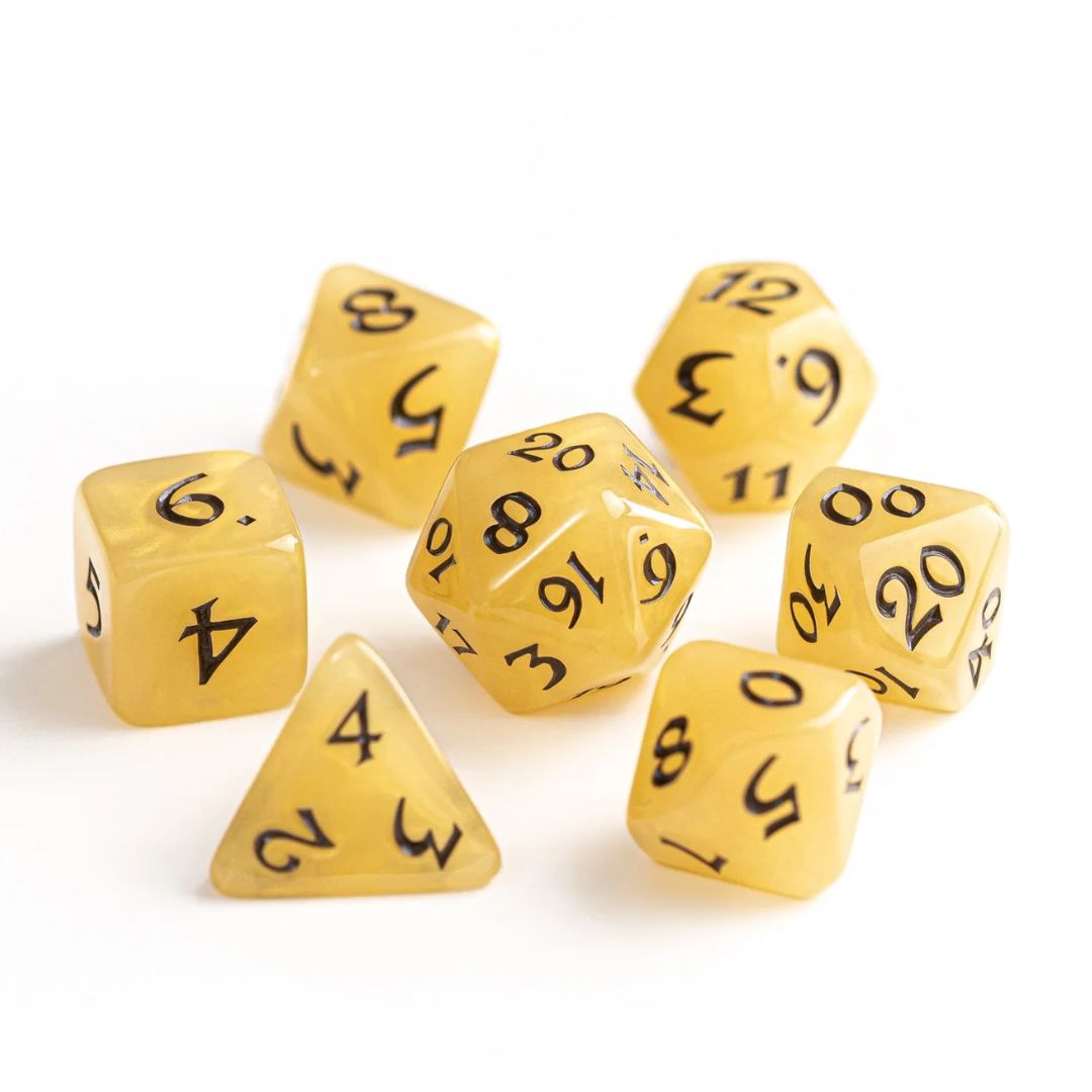 dh DICE SET 7 WHIPPED HONEY