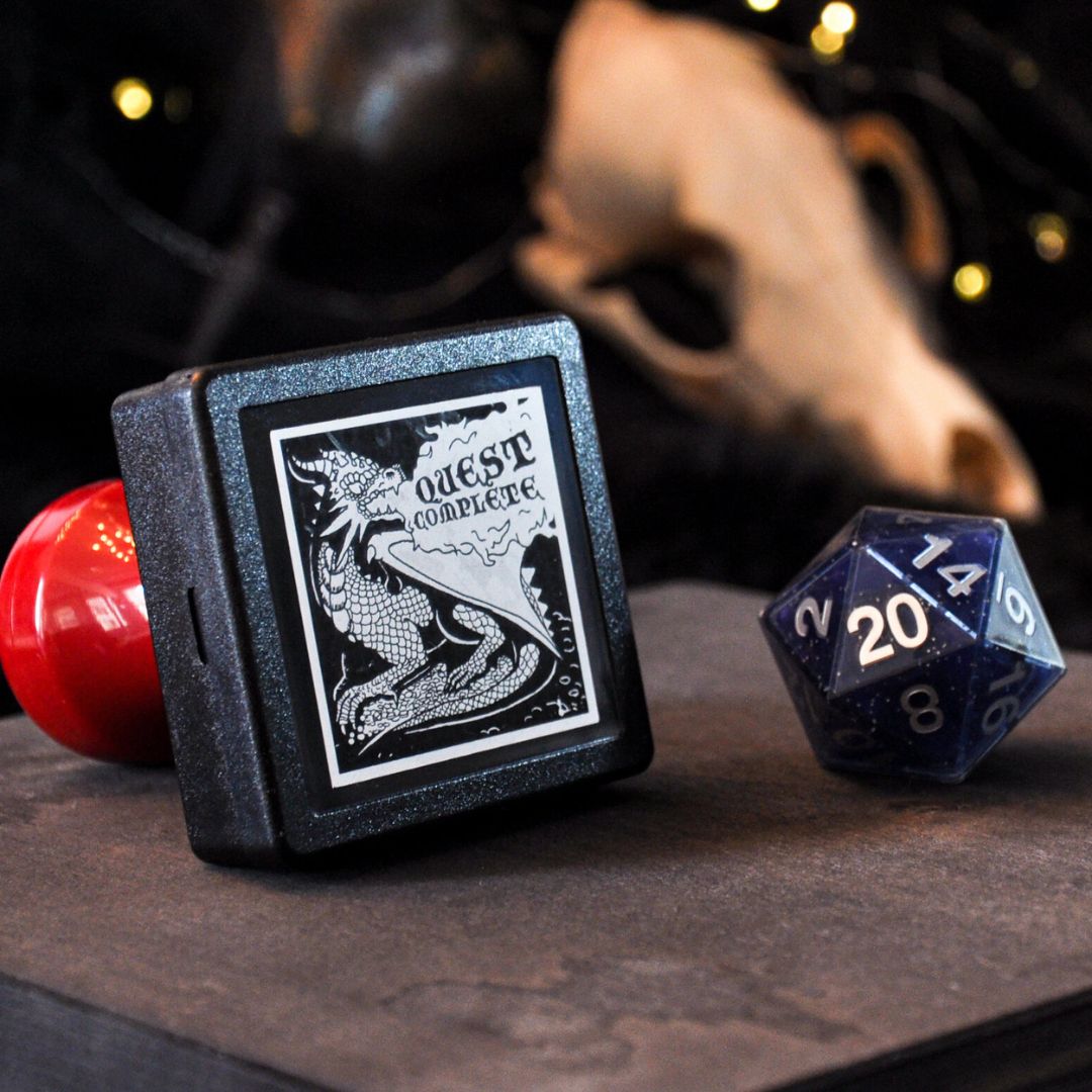 RPG STAMP: VINTAGE - QUEST COMPLETE (BLACK INK)