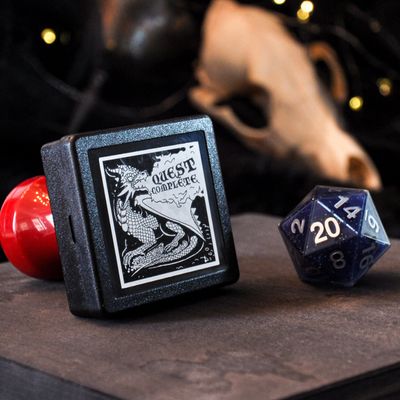 RPG STAMP: VINTAGE - QUEST COMPLETE (BLACK INK)