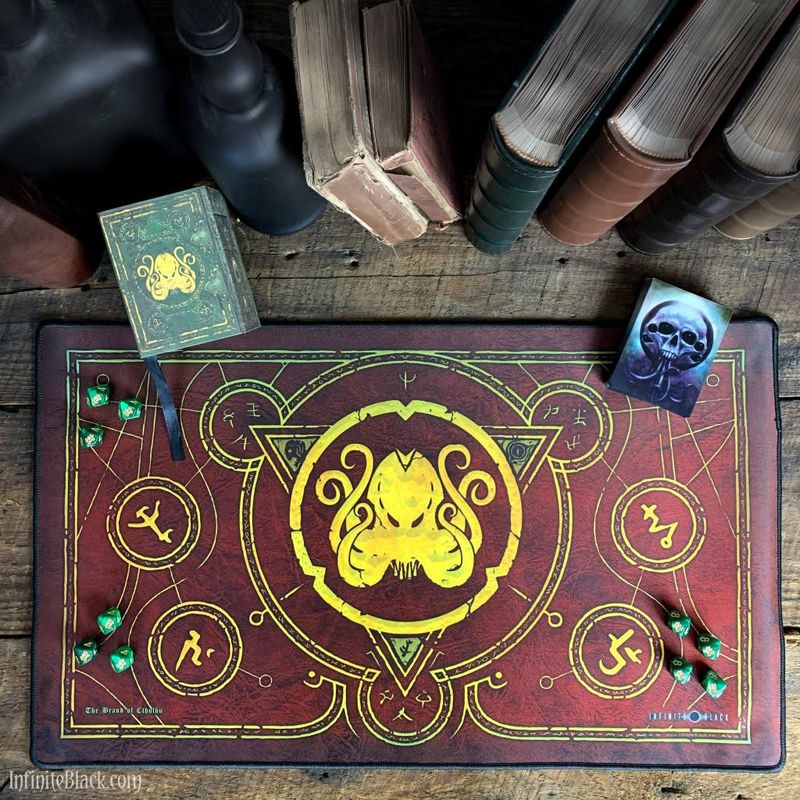 PREMIUM PLAYMAT - THE BRAND OF CTHULHU ELDRITCH RED